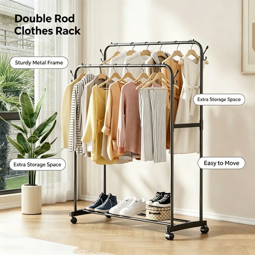 Heavy duty metal clothes rail - duty,