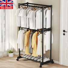 2 Tiers Clothes Rail Rack