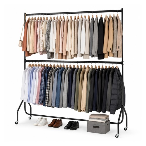 Clothes rail two - clothes, tier