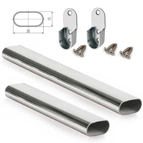 Wardrobe oval hanging rail - rail, +