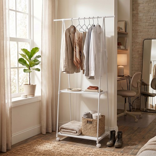Rolling clothes rail - clothes,