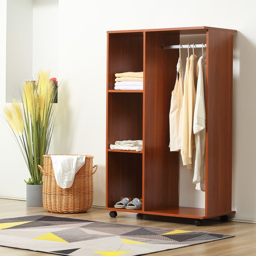 Homcom rolling open wardrobe - rolling,