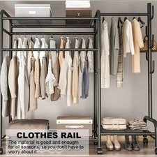 Heavy Duty Double Clothes Rail