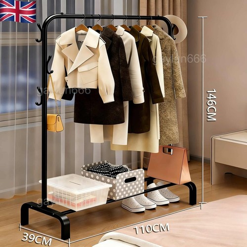 Black metal clothes rail - black,