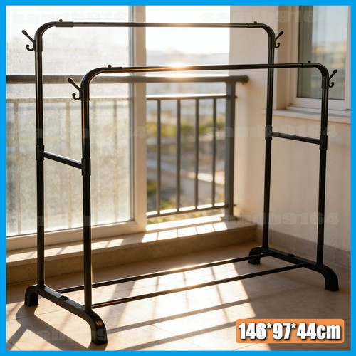 Long double clothes rail - double,