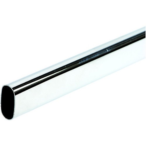Wardrobe rail oval - rail, chrome