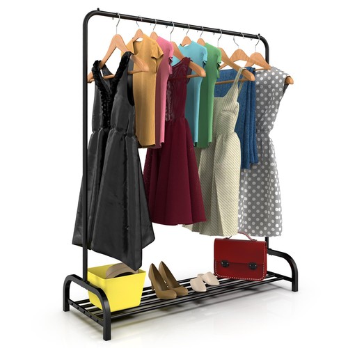 Vinsani black clothes rail and - clothes,