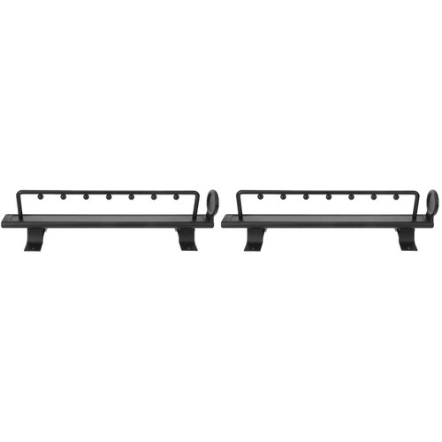 2pcs black metal closet - black,