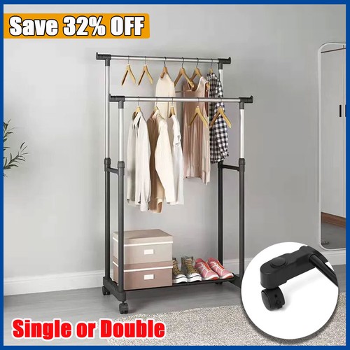 Movable metal clothes - metal, rail