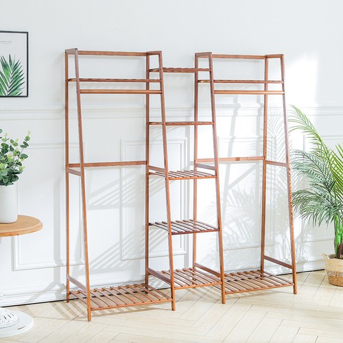 Wooden clothes rail rack - clothes,