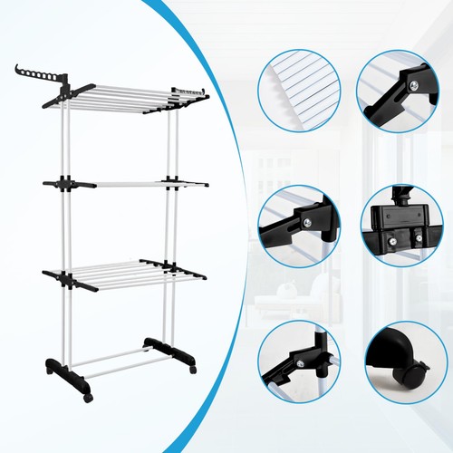 Tier foldable clothes airer - foldable,