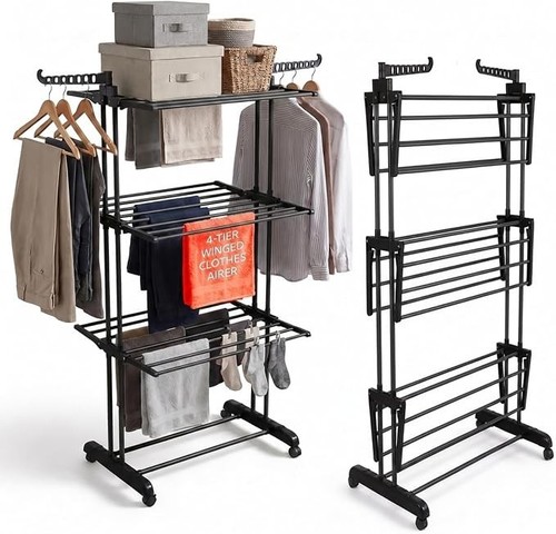 Tier foldable clothes airer - 4,