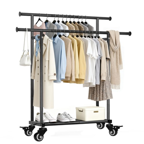 Heavy duty double clothes rail - heavy,