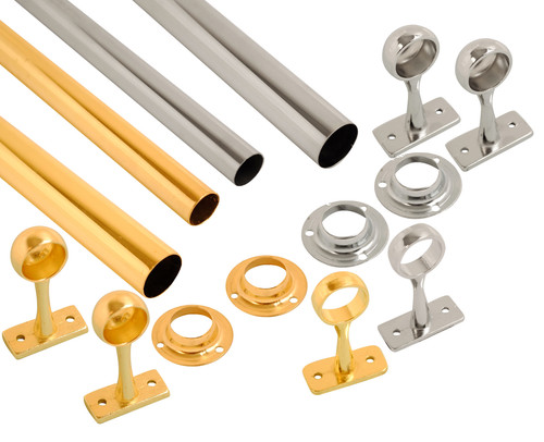 Wardrobe rail chrome brass - wardrobe,
