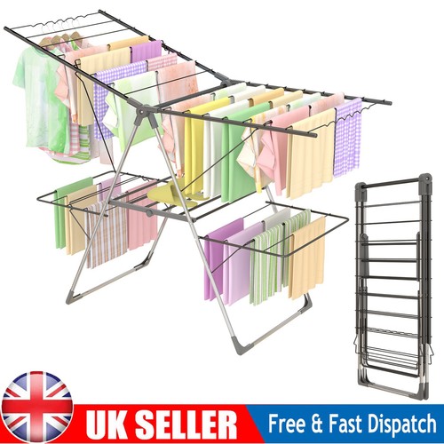 Foldable winged clothes airer - winged,