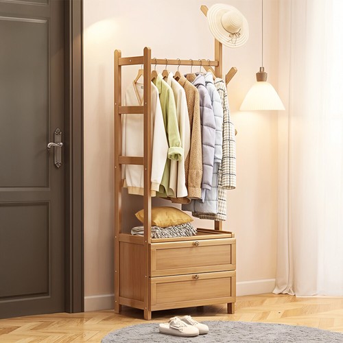Bamboo clothes rail - clothes, rack
