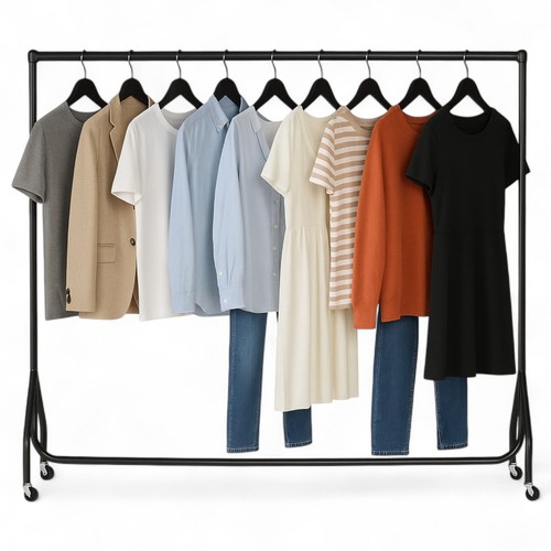 Black heavy duty clothes - heavy-duty, rail