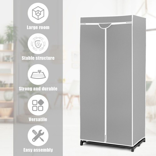 Camping wardrobe with clothes - with,