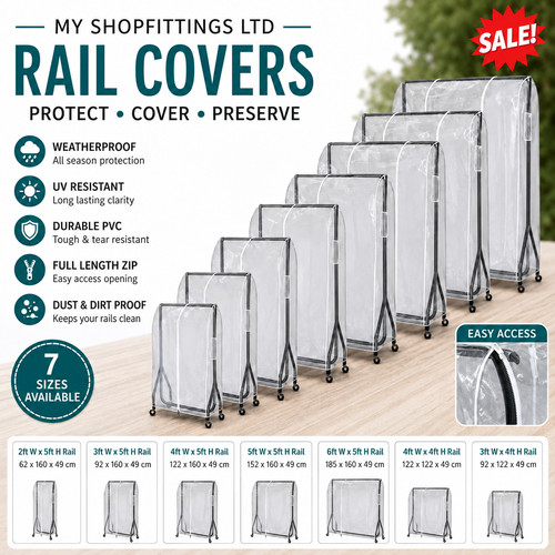 Clear clothes rail - rail, cover
