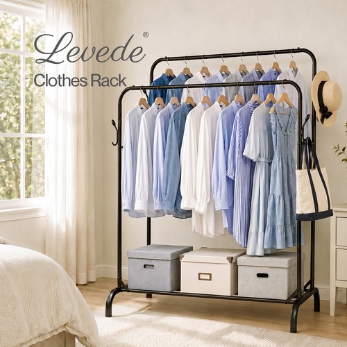 Levede clothes rail heavy duty - rail,